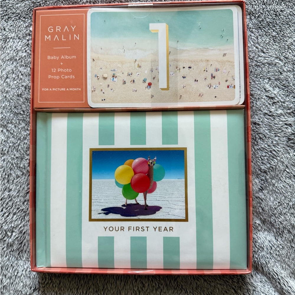 Gray Malin Baby Album with Colorful Beach Design